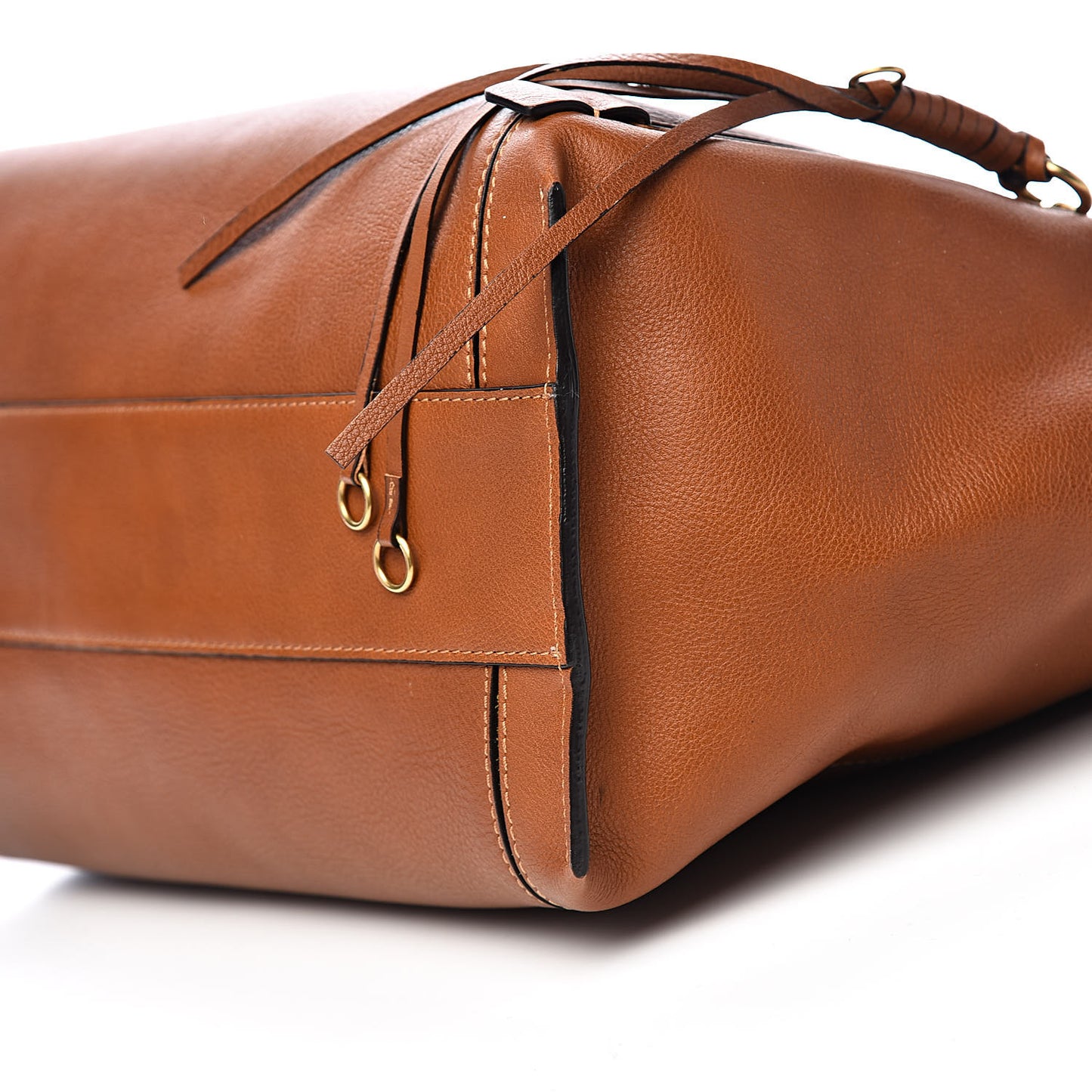 Smooth Calfskin Medium Milo Shopping Tote Caramel