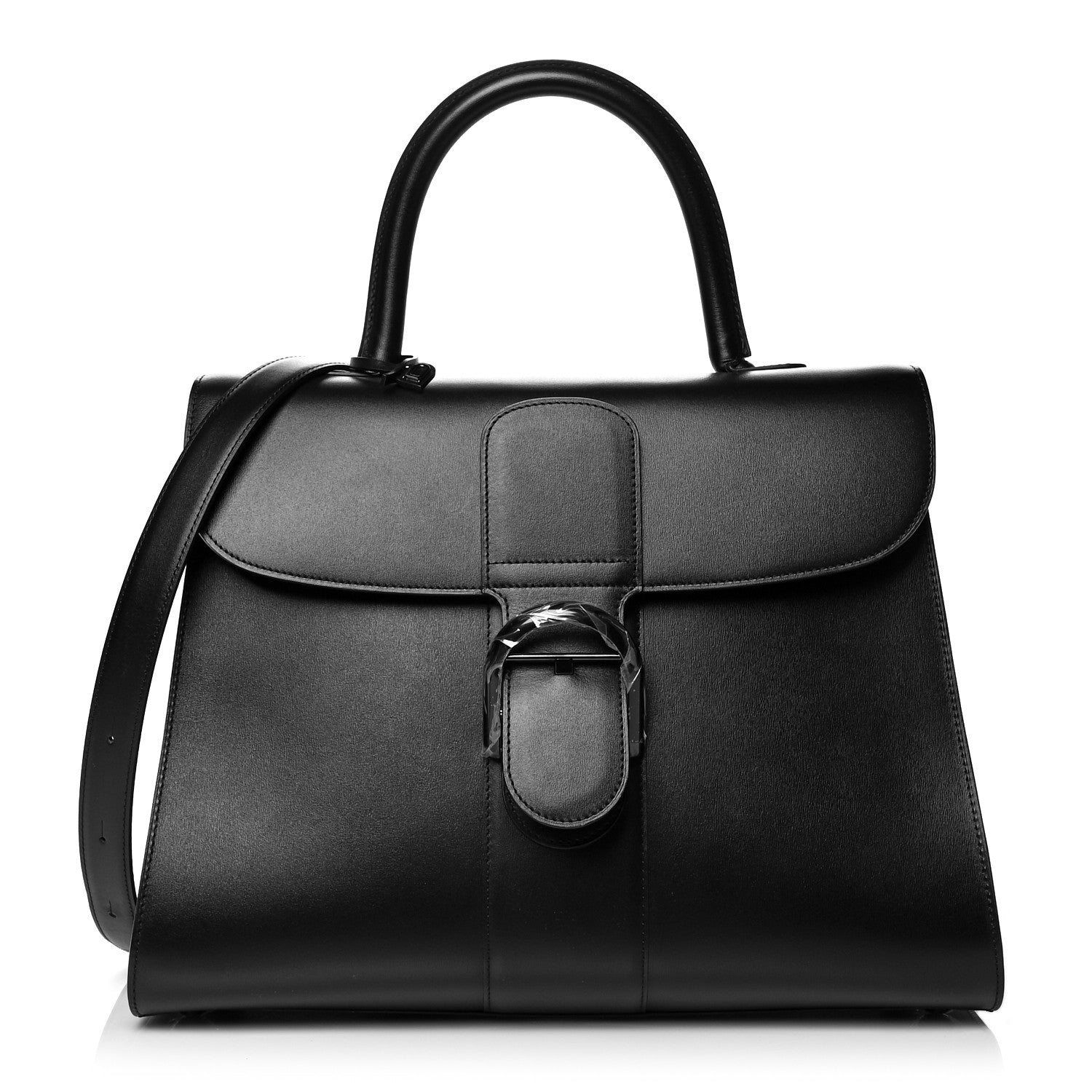 Delvaux Box Calfskin GM Brillant Satchel Black 1 of 11