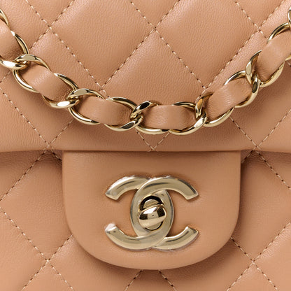 Chanel Lambskin Quilted Mini Rectangular Flap Brown 9 of 15