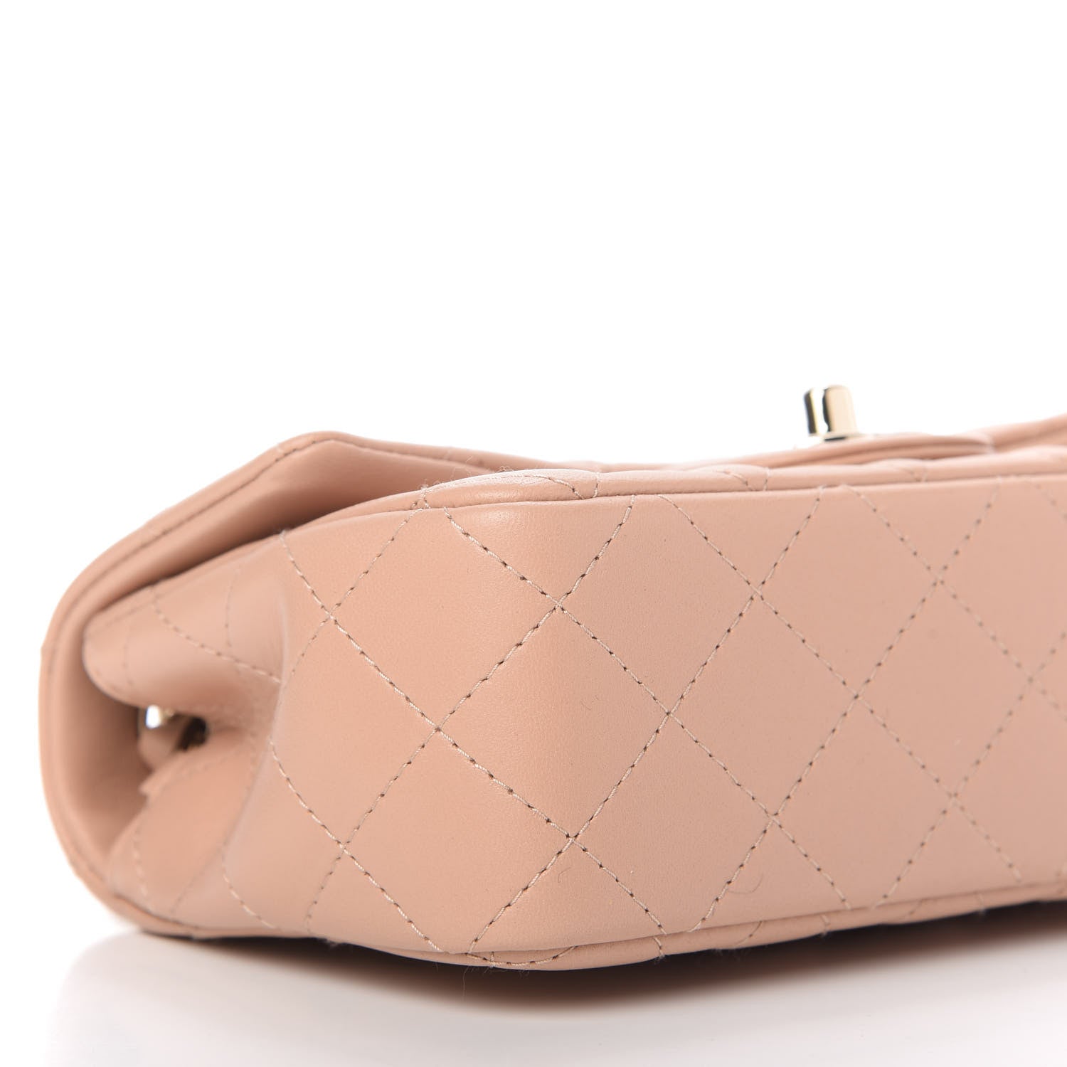 Chanel Lambskin Quilted Mini Rectangular Flap Beige 6 of 10