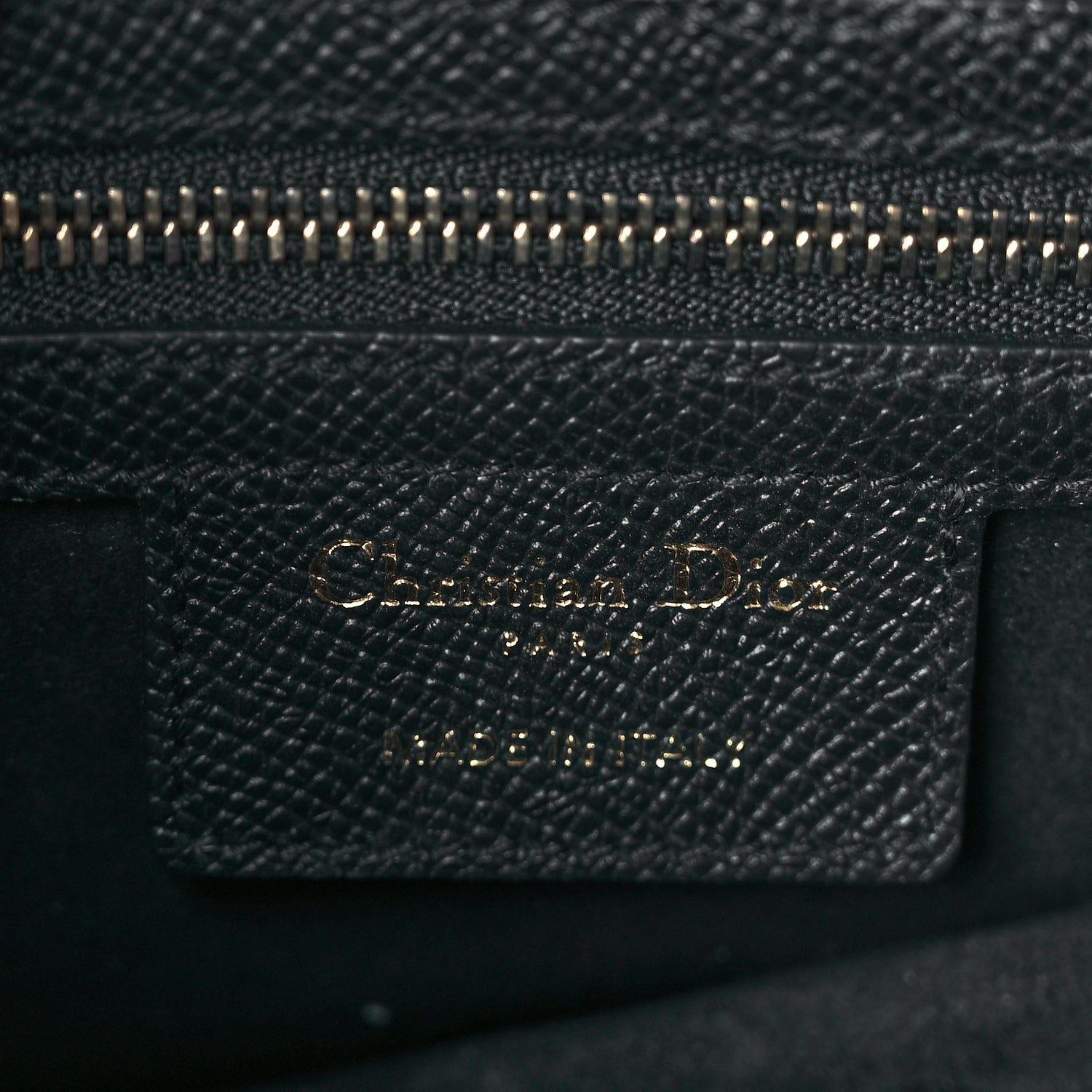 Christian Dior Grained Calfskin Saddle Bag Black 5 of 9