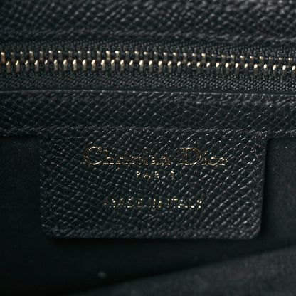Christian Dior Grained Calfskin Saddle Bag Black 5 of 9