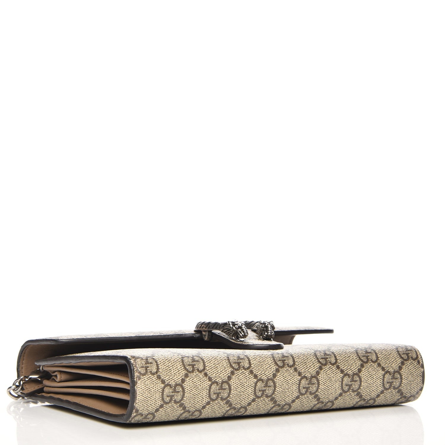 Gucci GG Supreme Monogram Mini Dionysus Chain Wallet Beige Taupe 3 of 8
