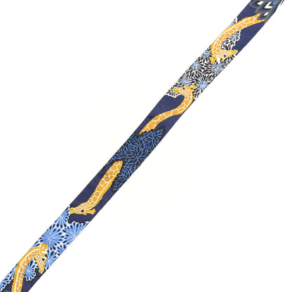 Hermes Silk The Three Graces Twilly Bleu Nuit Gold Black 5 of 5