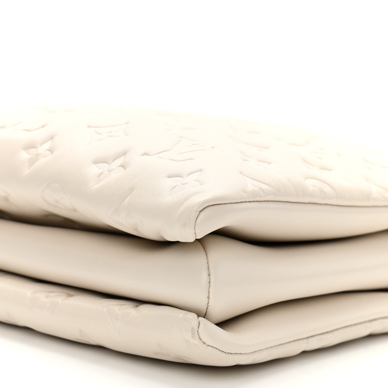 Louis Vuitton Lambskin Embossed Monogram Coussin PM Cream 10 of 10