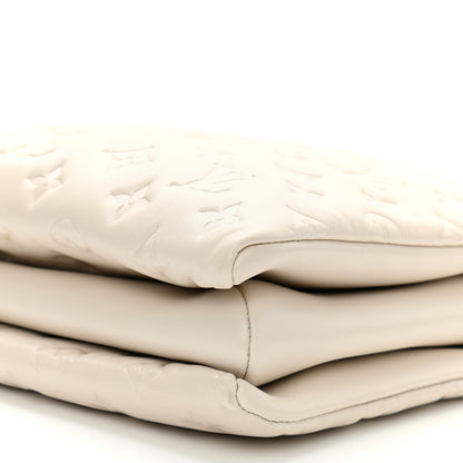 Louis Vuitton Lambskin Embossed Monogram Coussin PM Cream 10 of 10