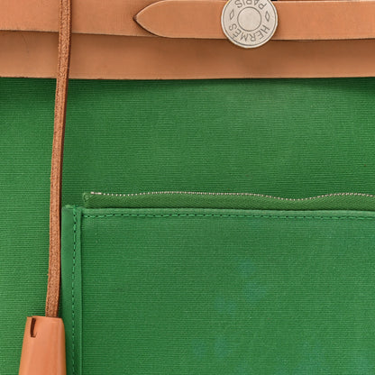 Hermes Vache Hunter Toile Herbag Zip 31 PM  Bambou Natural 9 of 17