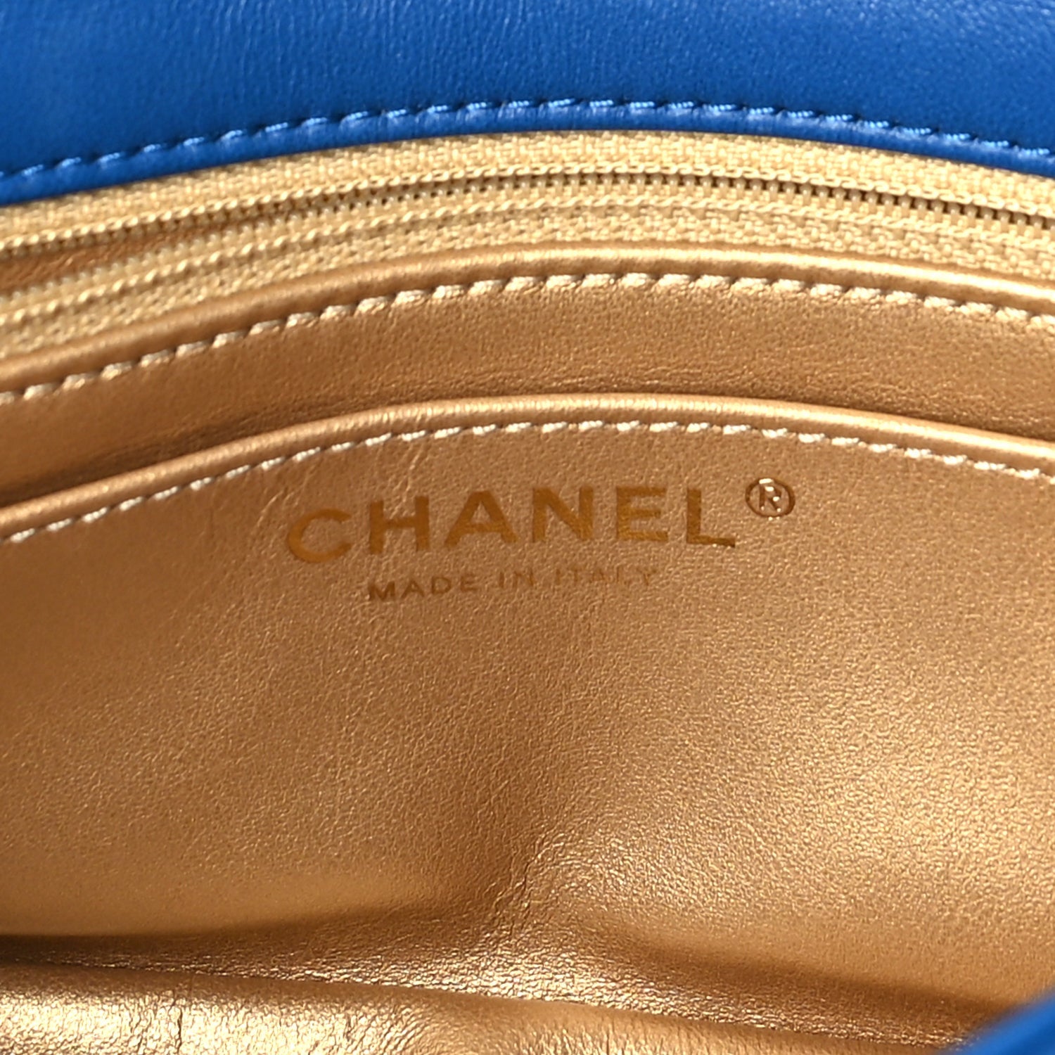 Chanel Lambskin Quilted Pearl Crush Mini Rectangular Flap Blue 5 of 9