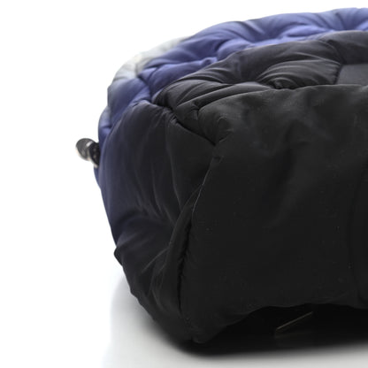 Chanel Nylon Embossed Small Doudoune Backpack Black Blue White 8 of 10