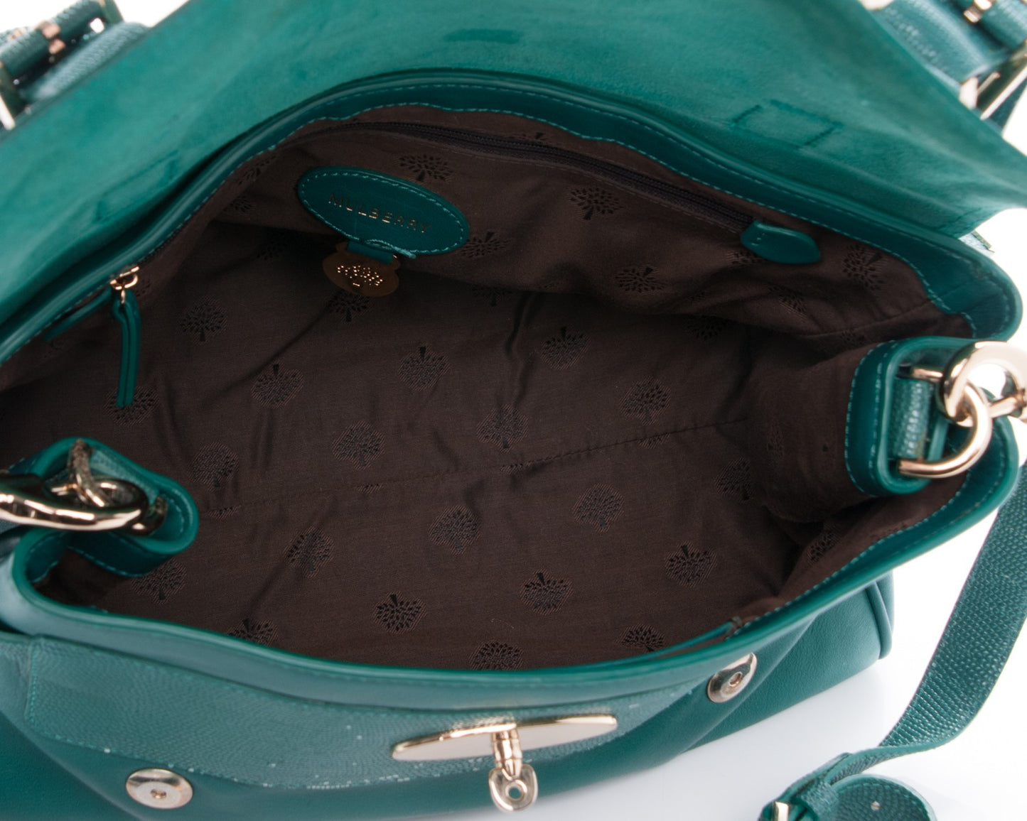 Micrograin Calfskin Lizard Printed Medium Alexa Emerald