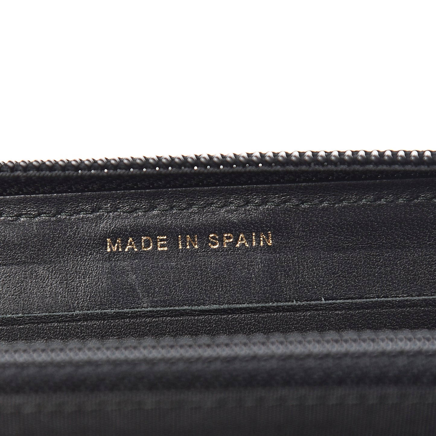 Lambskin Quilted Small Boy Zip Around Wallet Black