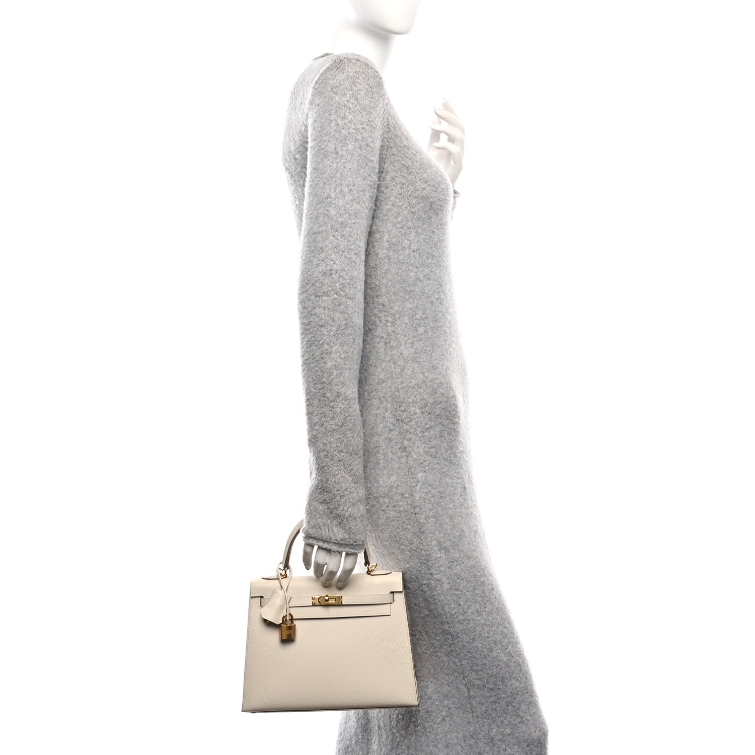 Hermes Epsom Kelly Sellier 25 Craie 2 of 11