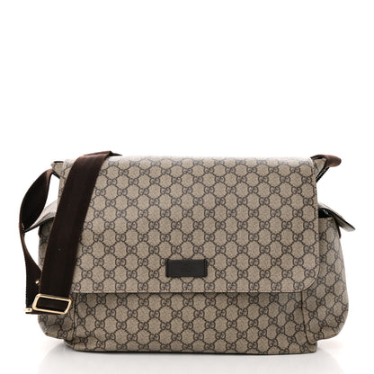 Gucci GG Plus Monogram Messenger Diaper Bag Dark Brown 2 of 10