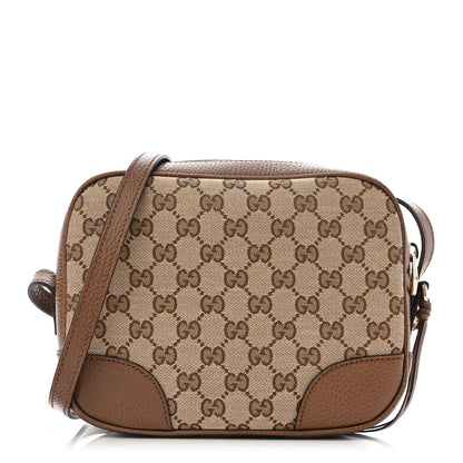 Gucci Monogram Mini Bree Messenger Bag Beige Tabacco 1 of 10