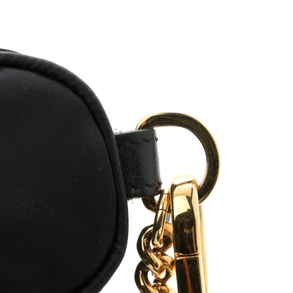 Versace Nylon Tribute Chain Crossbody Shoulder Bag Black 10 of 11