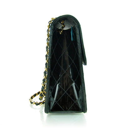 Chanel Patent Diamond Stitched Jumbo Flap Black 6 of 11