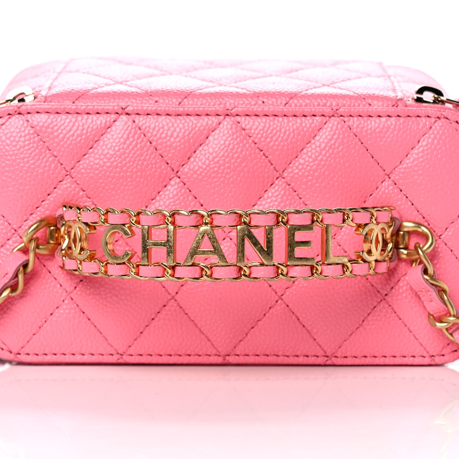 Chanel Shiny Caviar Quilted Pick Me Up Vanity Case Pink 10 of 14