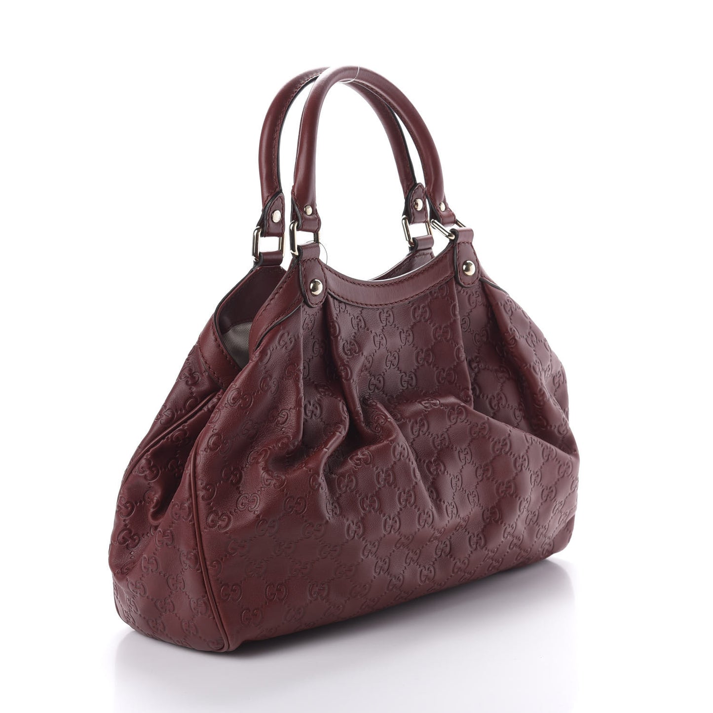 Guccissima Medium Sukey Tote Cherry