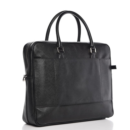 Prada Saffiano Travel Briefcase Nero Black 3 of 9