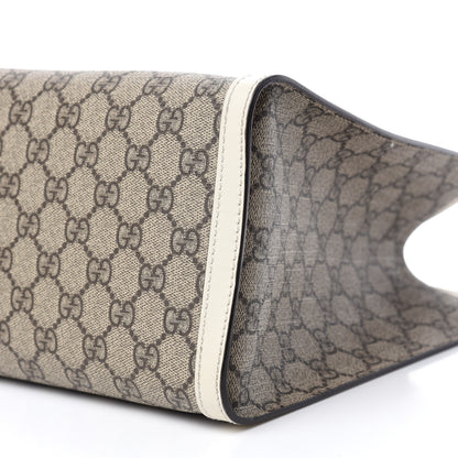 Gucci GG Supreme Monogram Medium Padlock Tote White 7 of 10