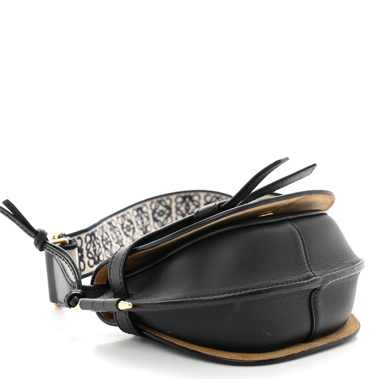 Calfskin Jacquard Mini Gate Dual Bag Black