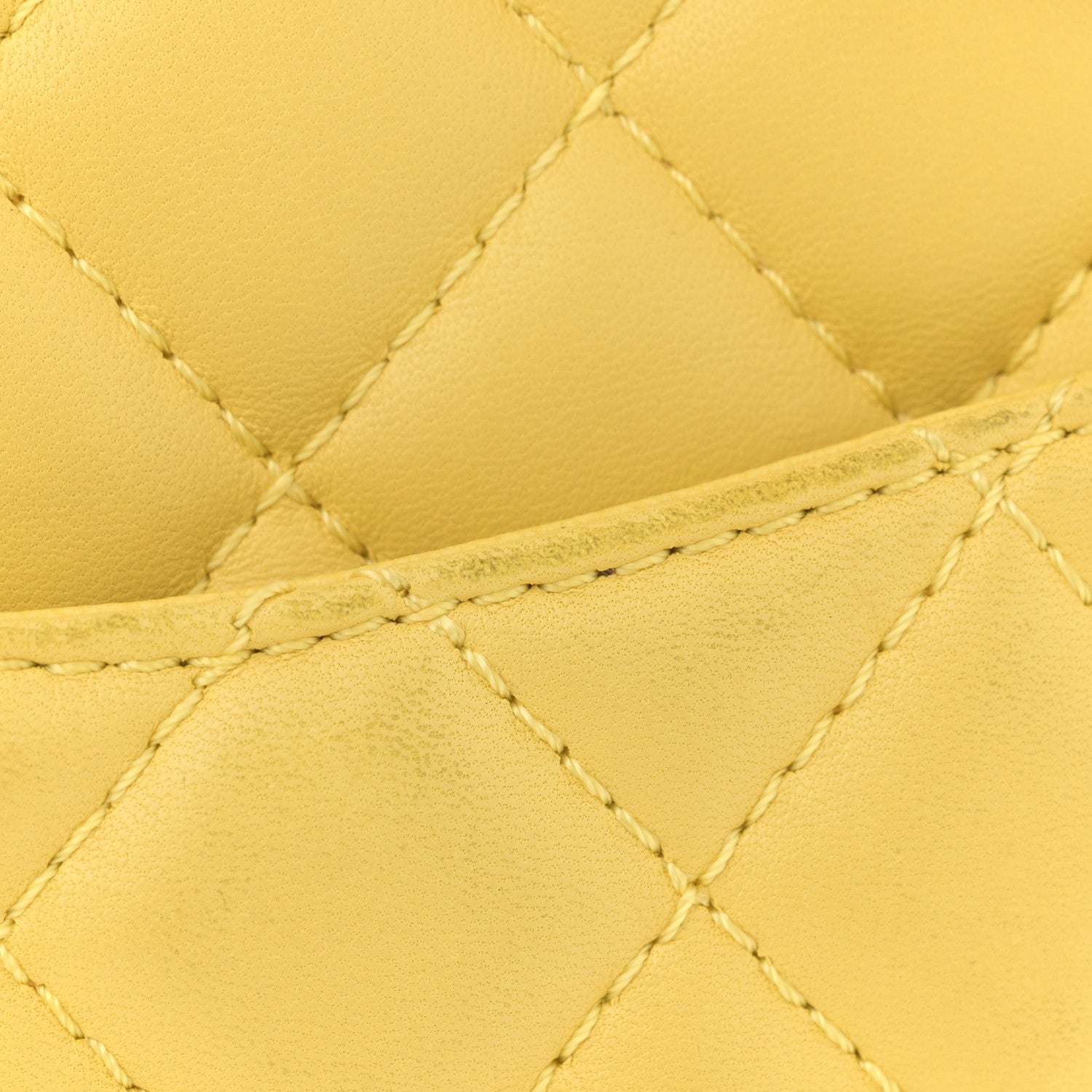 Chanel Calfskin Quilted Reissue Medium Camera Case  Yellow 13 of 15