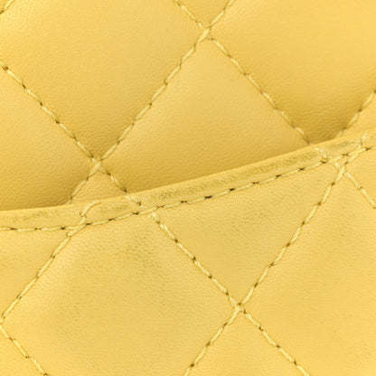 Chanel Calfskin Quilted Reissue Medium Camera Case  Yellow 13 of 15