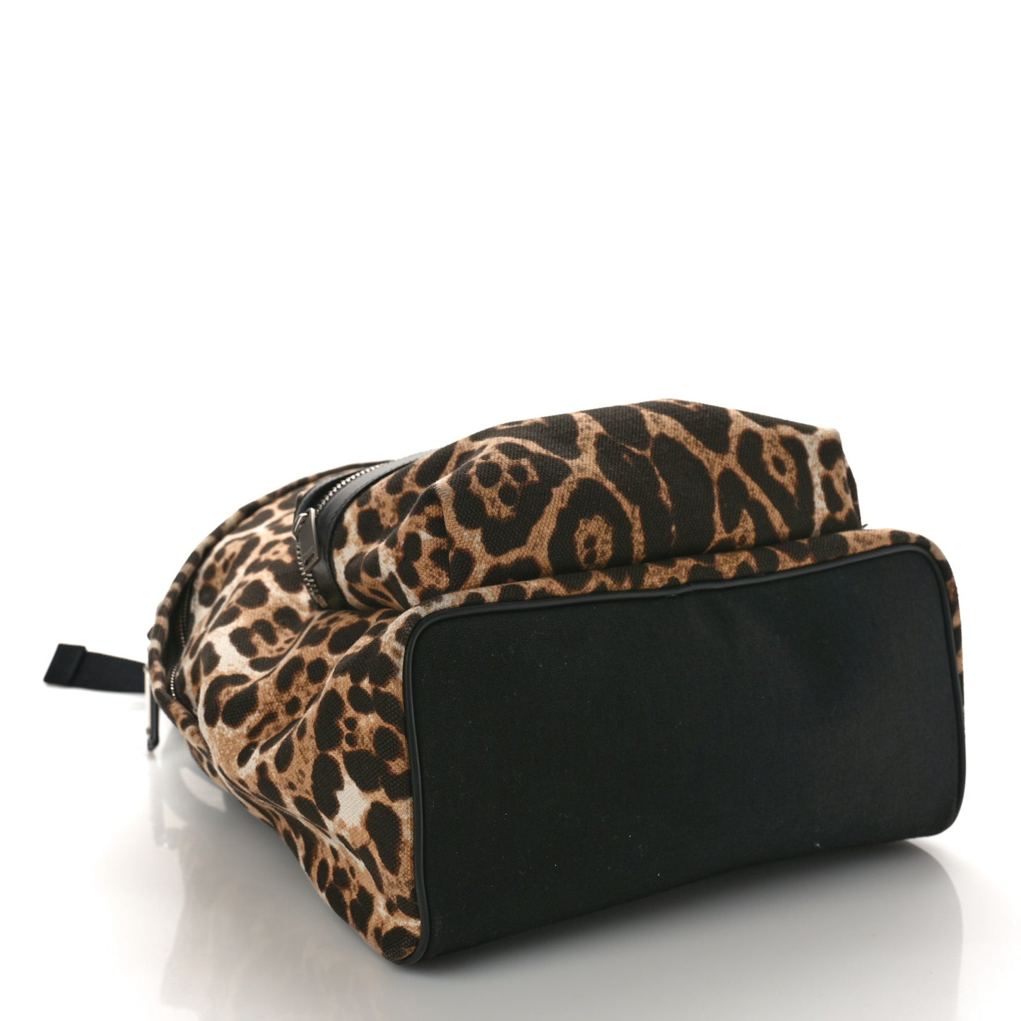 Canvas Leopard Print City Backpack Light Natural