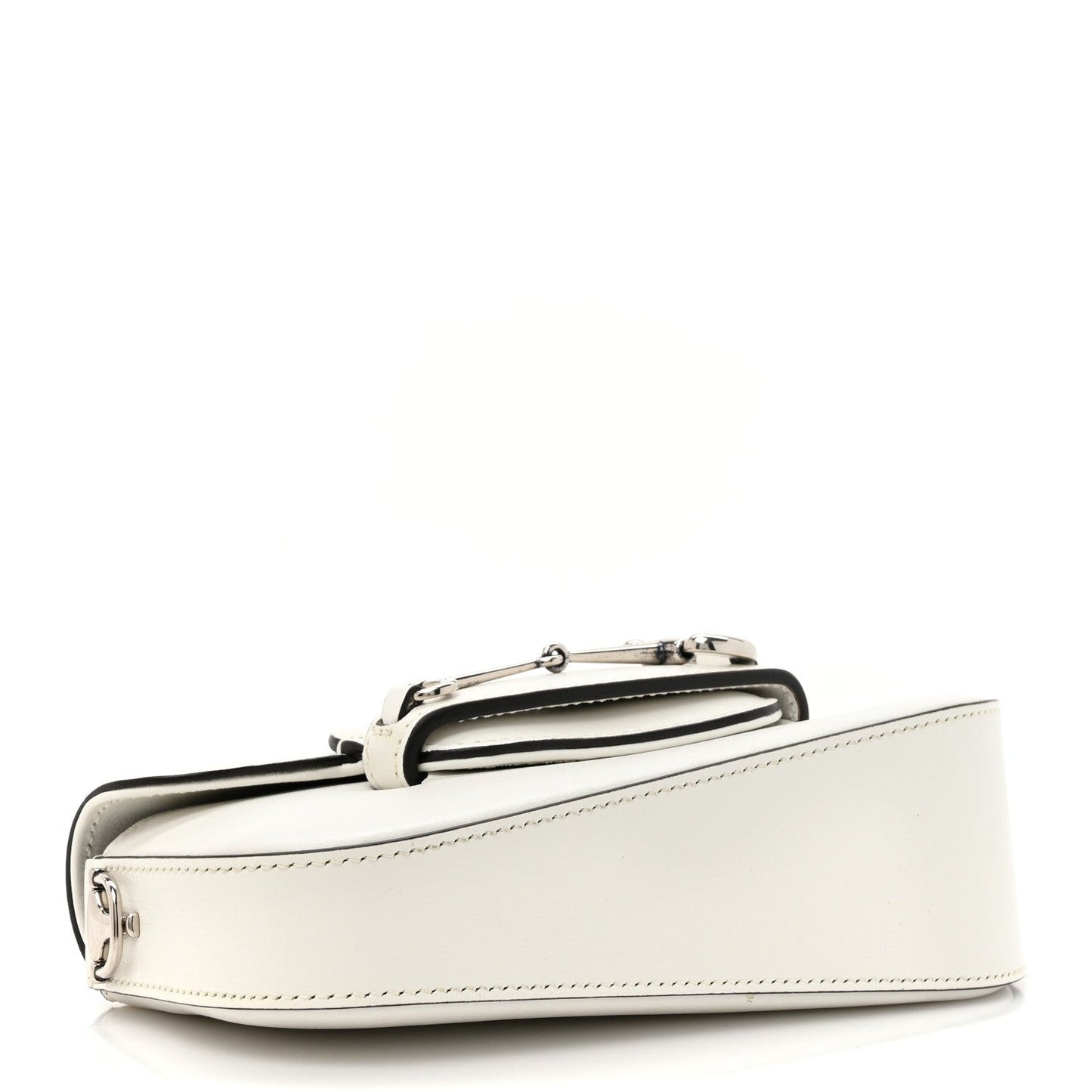 Calfskin Mini Horsebit 1955 Asymmetric Shoulder Bag Great White
