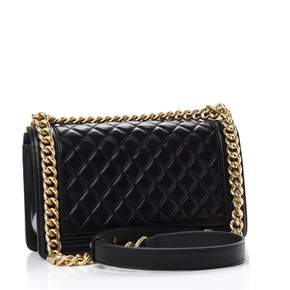 Chanel Lambskin Quilted Medium Boy Flap Black 3 of 11