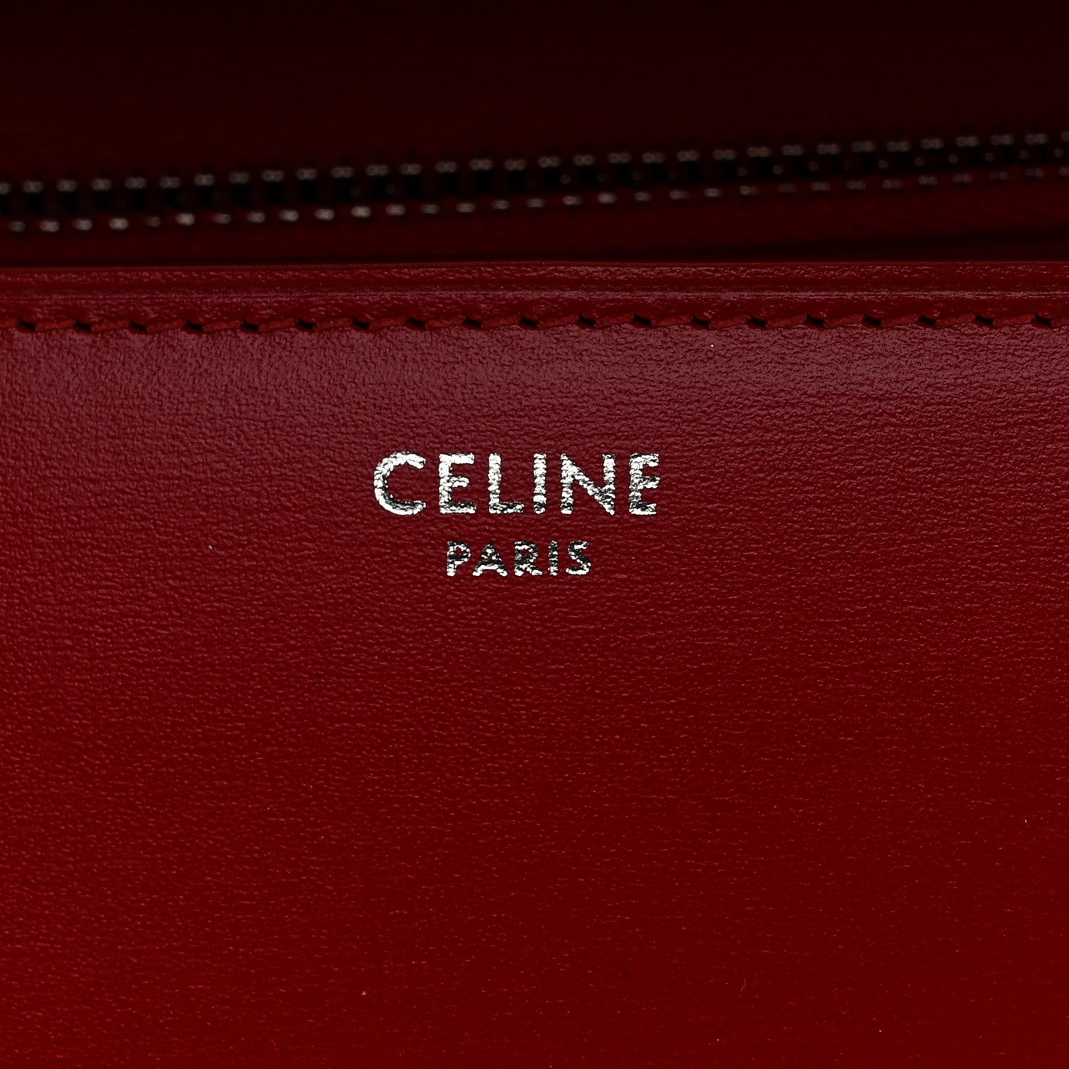 Celine Smooth Calfskin Medium Classic Box Flap Bag Red 6 of 7