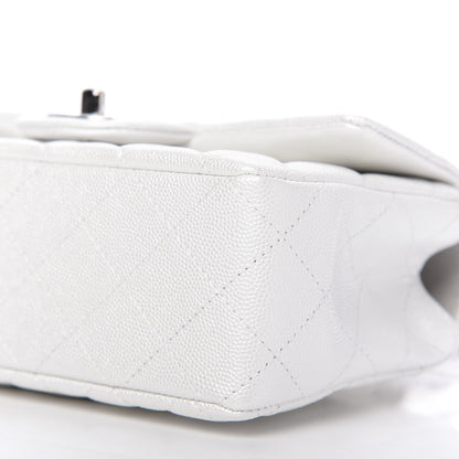 Chanel Iridescent Caviar Quilted Mini Top Handle Rectangular Flap White 7 of 11
