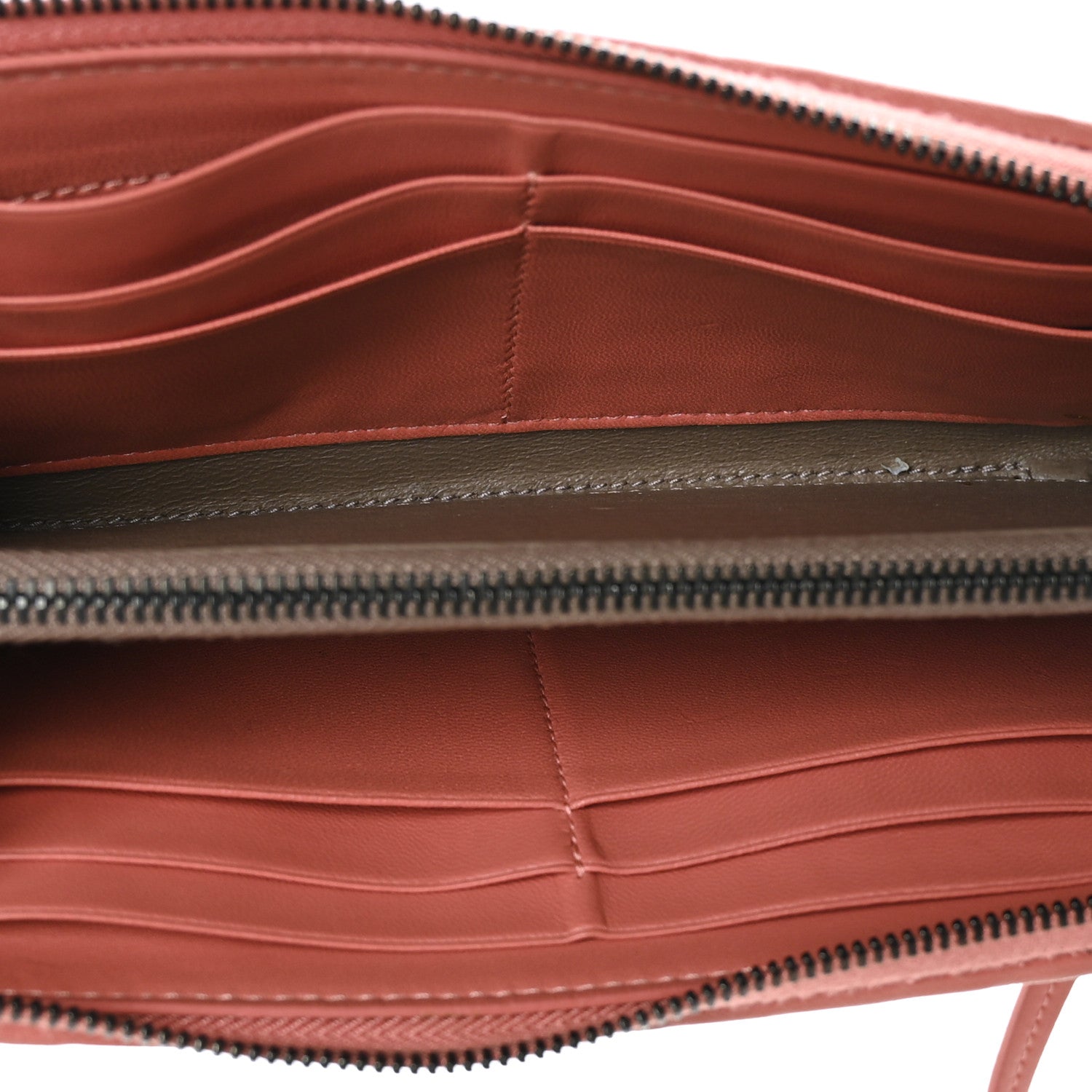 Bottega Veneta Nappa Intrecciato Half Zip Around Wallet Pompei 5 of 12