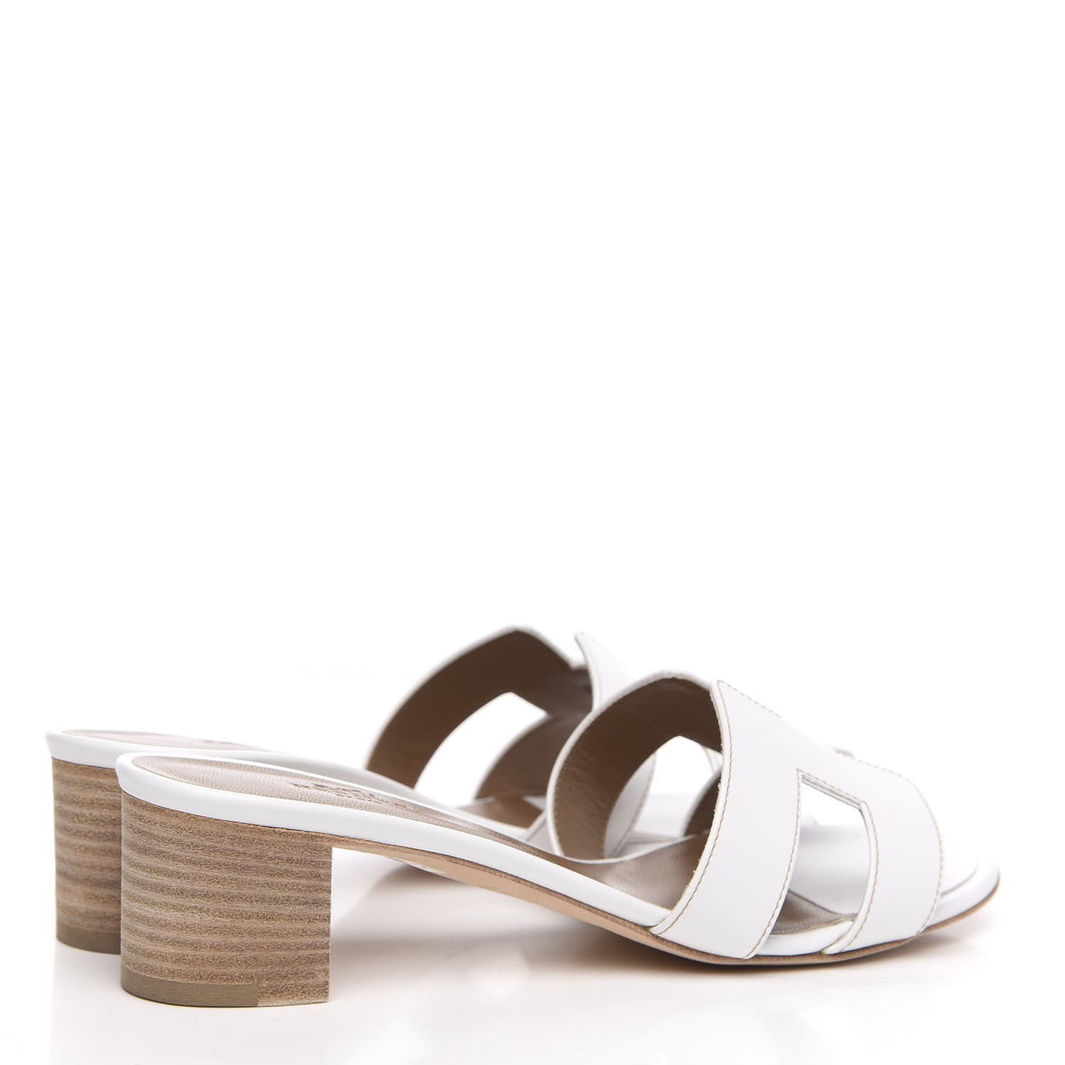 Hermes Calfskin Oasis Sandals 37.5 White 4 of 8