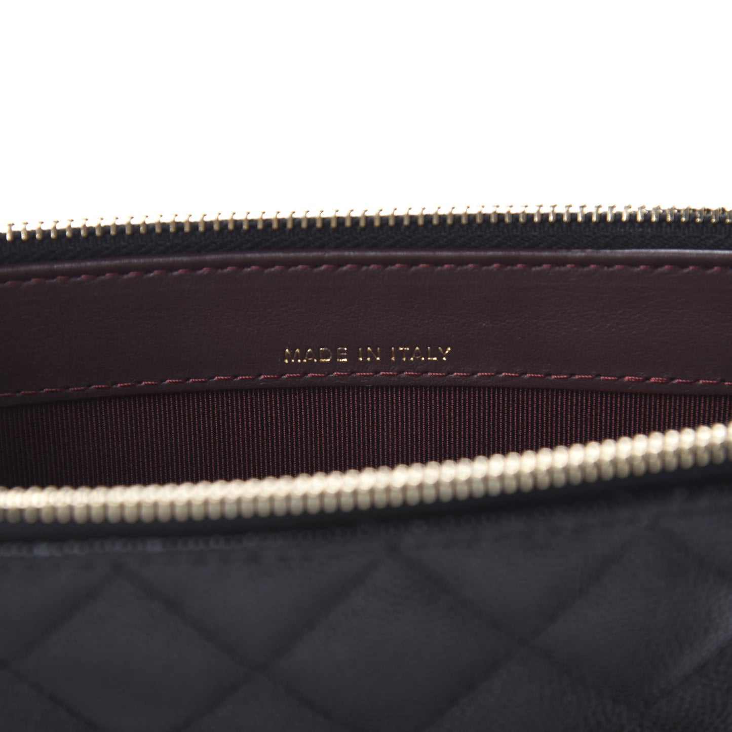 Caviar Quilted Small Clutch With Chain Black