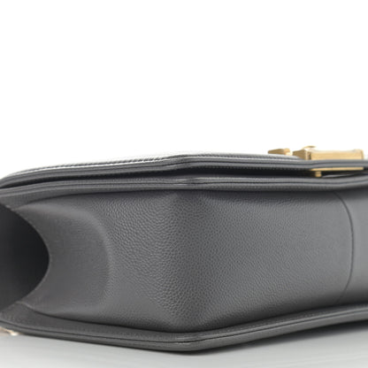 Chanel Caviar Quilted Medium Boy Flap Dark Grey 9 of 11