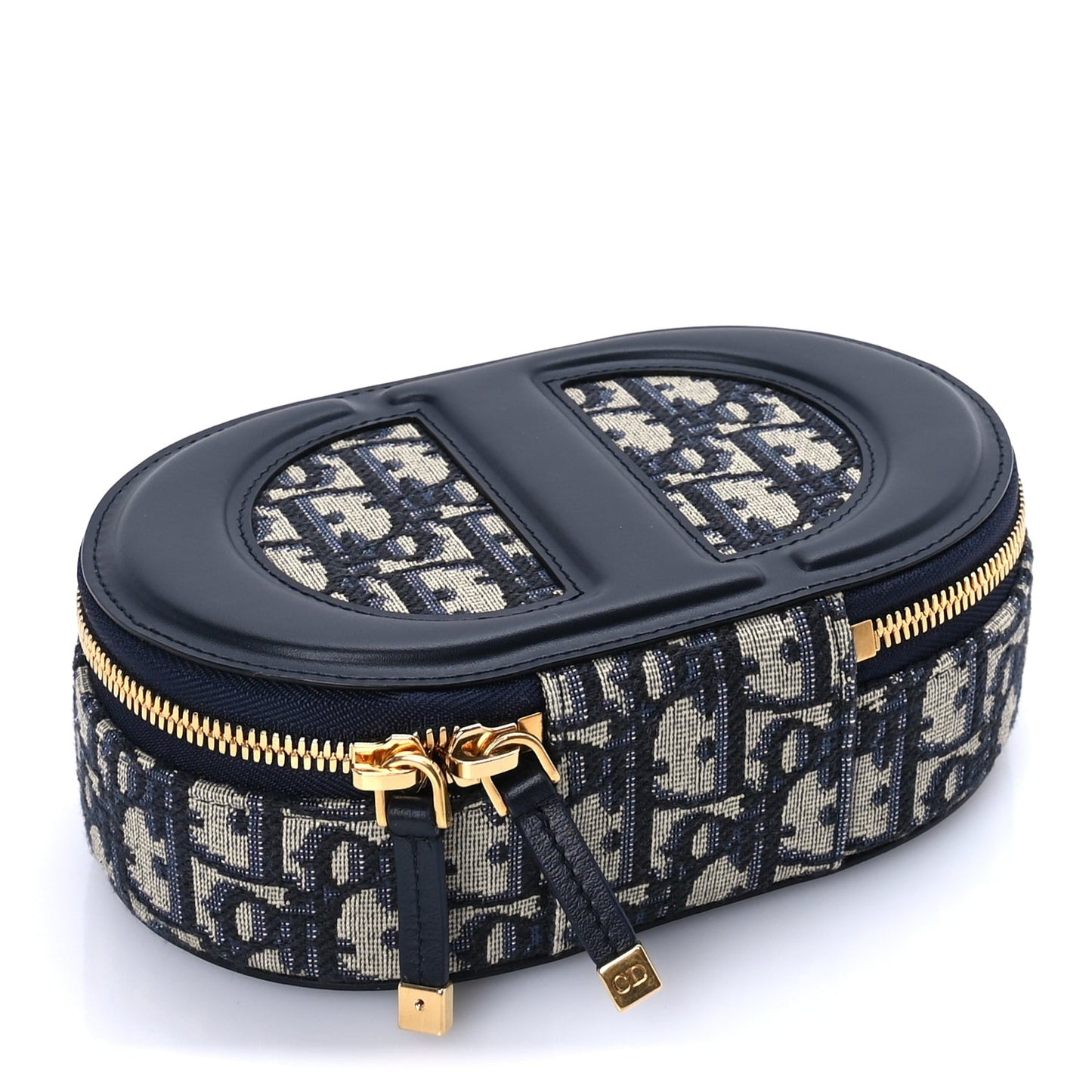 Oblique CD Signature Oval Crossbody Camera Bag Blue Multicolor