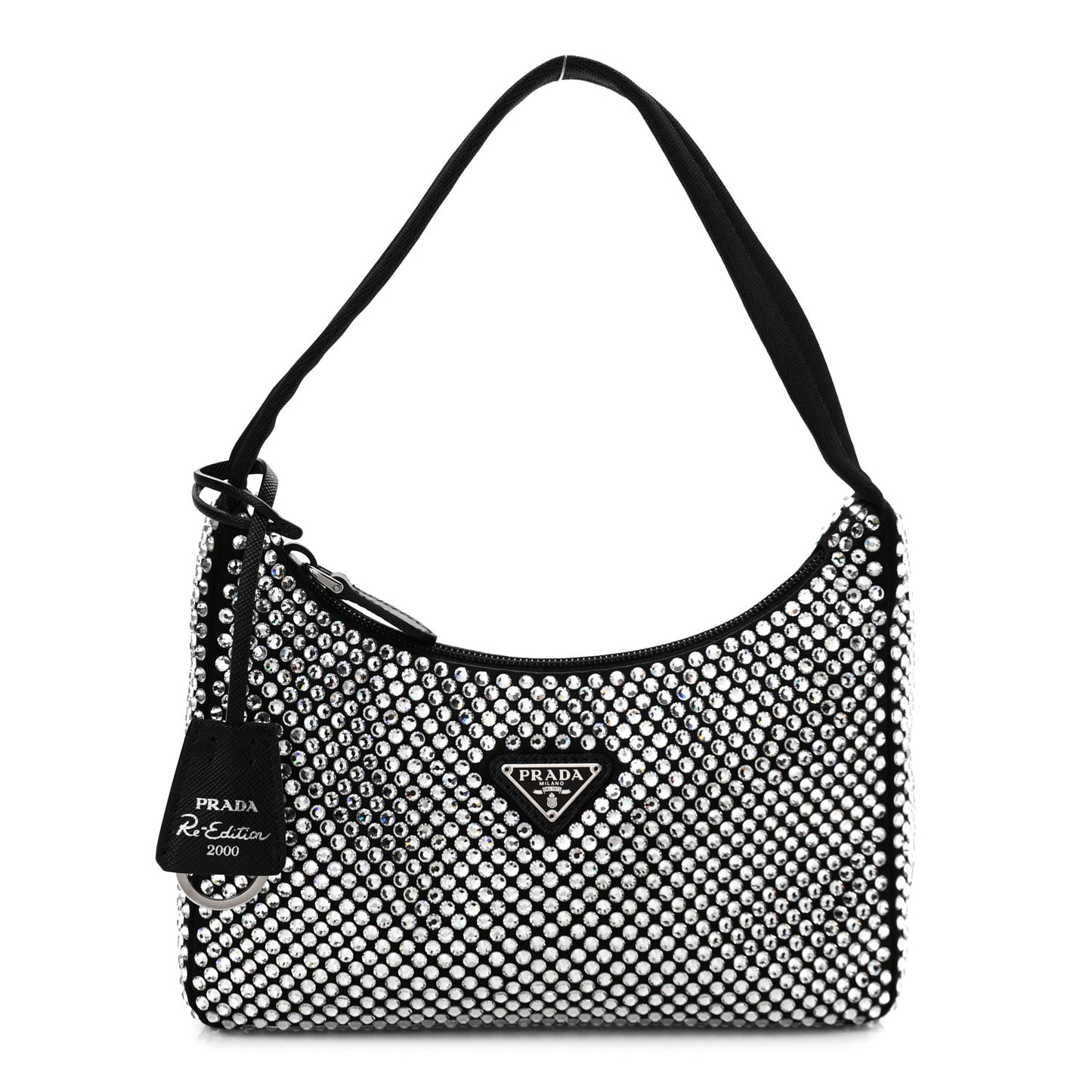 Satin Crystal Mini Re-Edition 2000 Bag Cristal