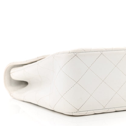 Chanel Caviar Quilted Jumbo Single Flap White 9 of 14