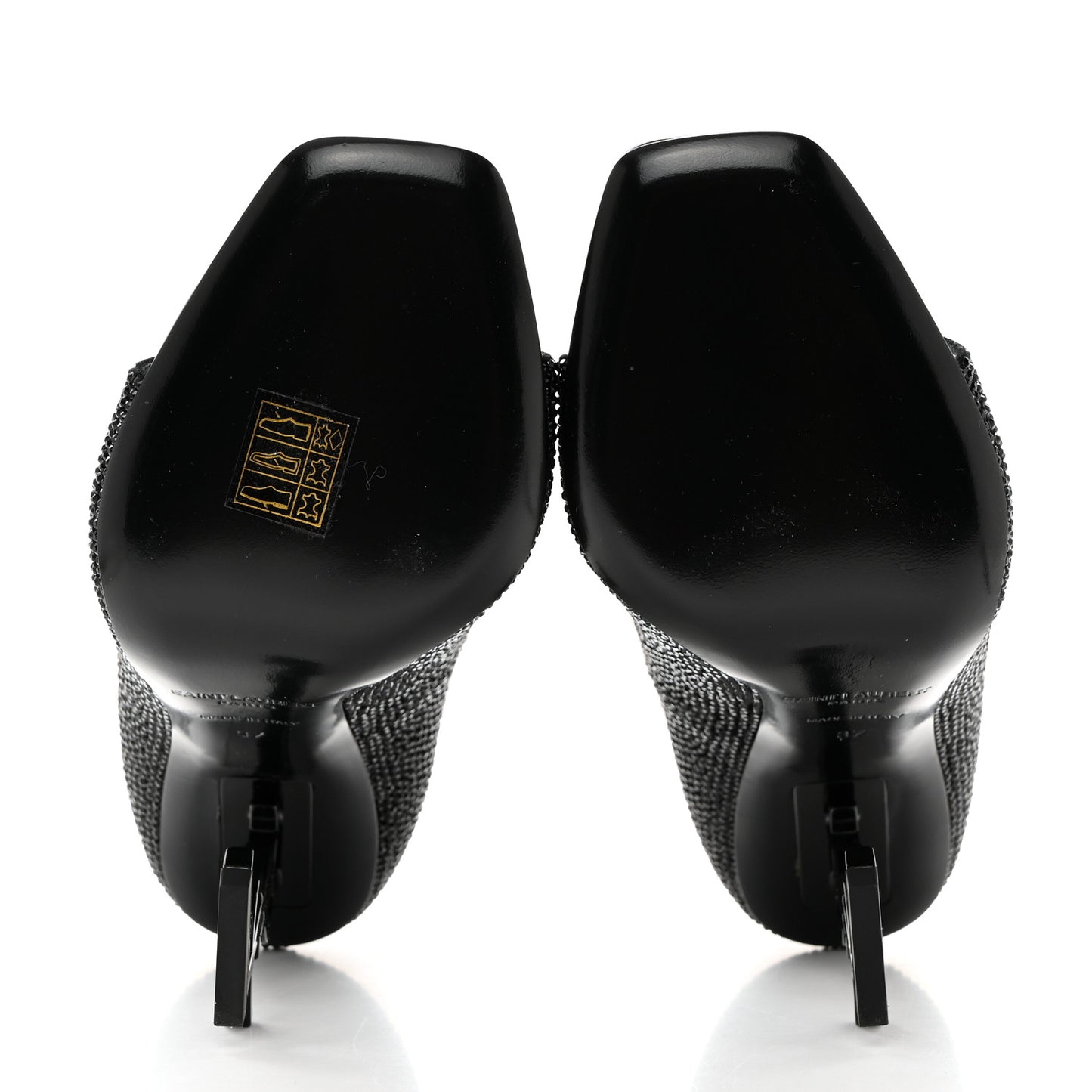 Crystal Embellished Opyum Ankle Strap Sandals 37 Black