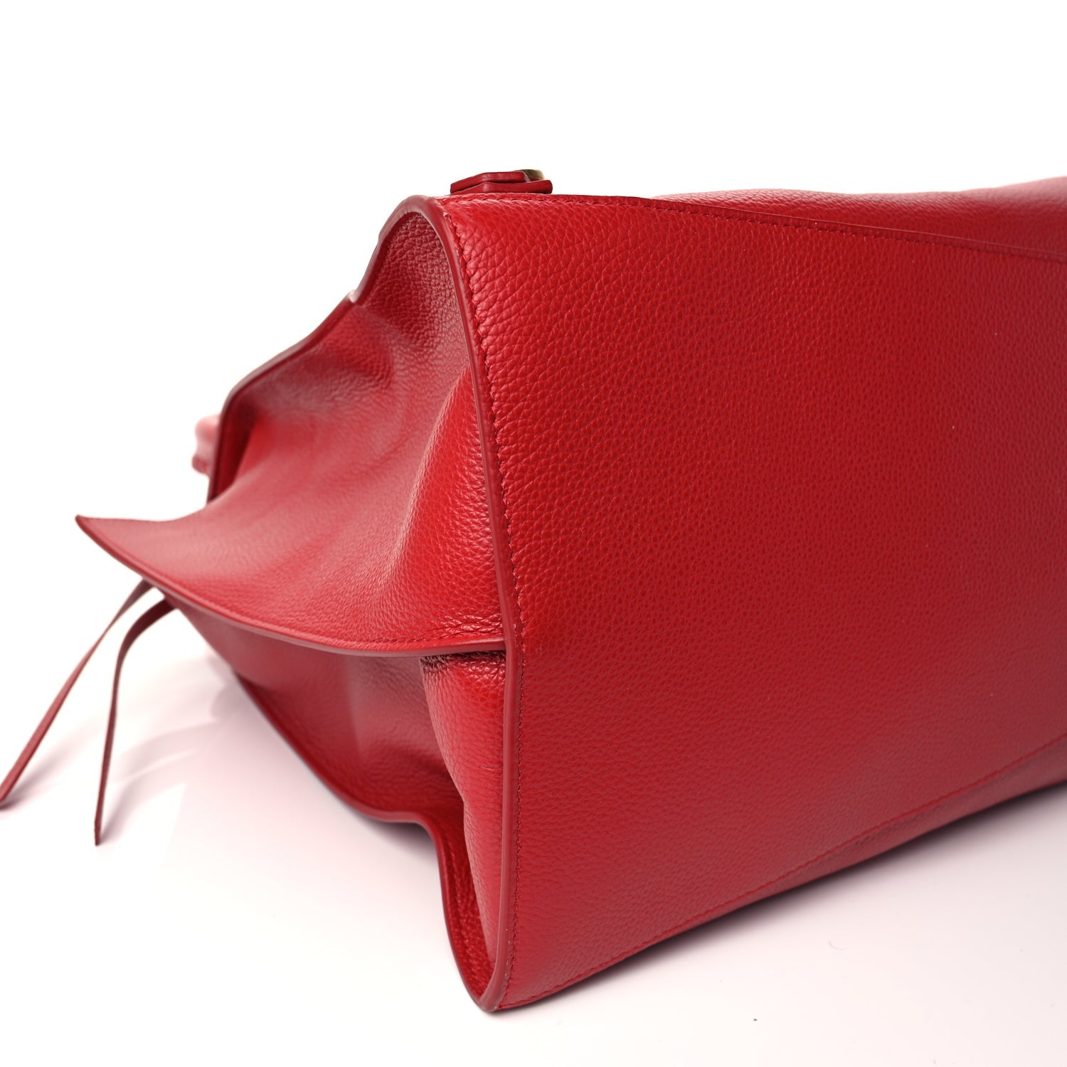 Balenciaga Grained Calfskin Neo Classic Gold Hardware Large Top Handle Bag Medium Red 8 of 9