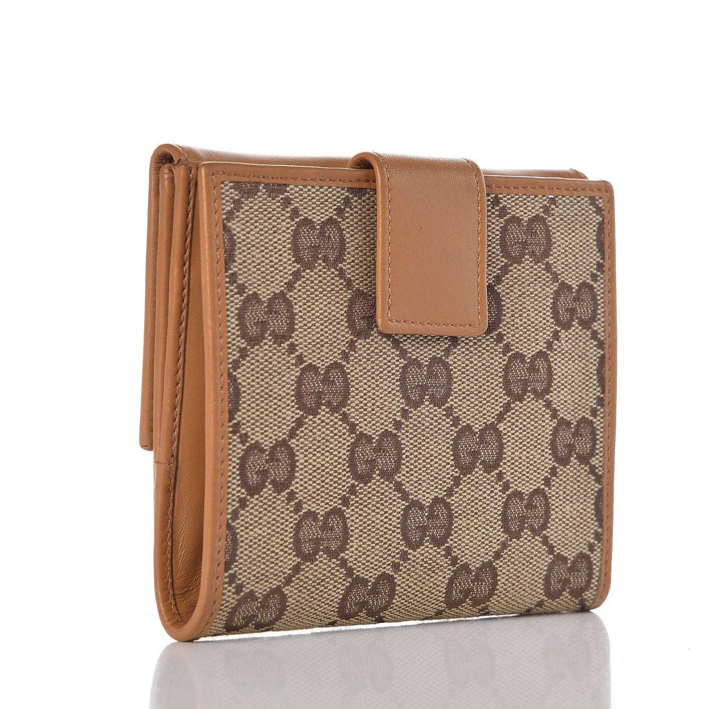 Monogram Compact French Flap Wallet Camel