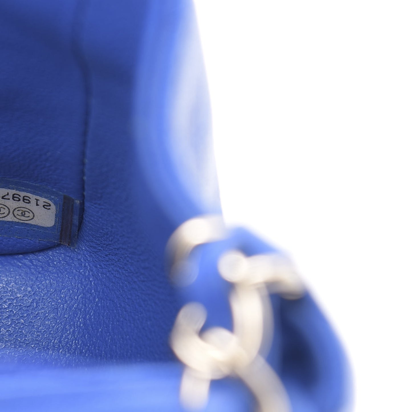 Lambskin Quilted Mini Square Flap Blue