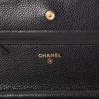 Chanel Caviar Quilted Wallet On Chain WOC Black 6 of 9
