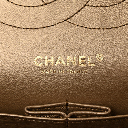 Chanel Metallic Lambskin Quilted Jumbo Double Flap Gold 6 of 10