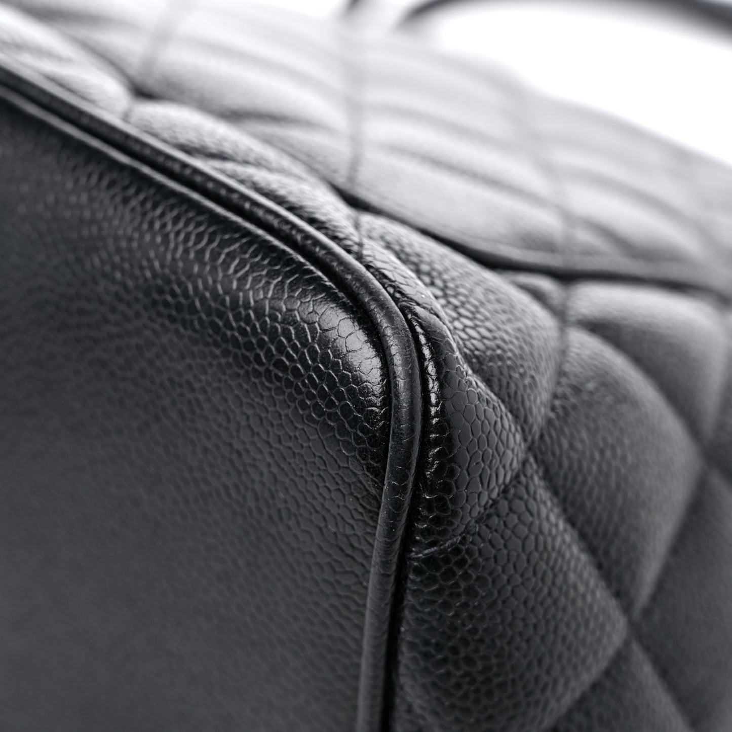 Caviar Quilted Medallion Tote Black