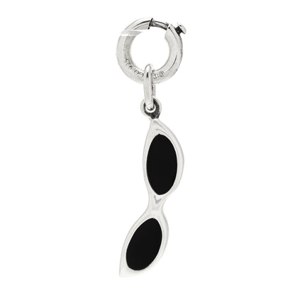 Tiffany Sterling Silver Enamel Sunglasses Charm Black 1 of 4