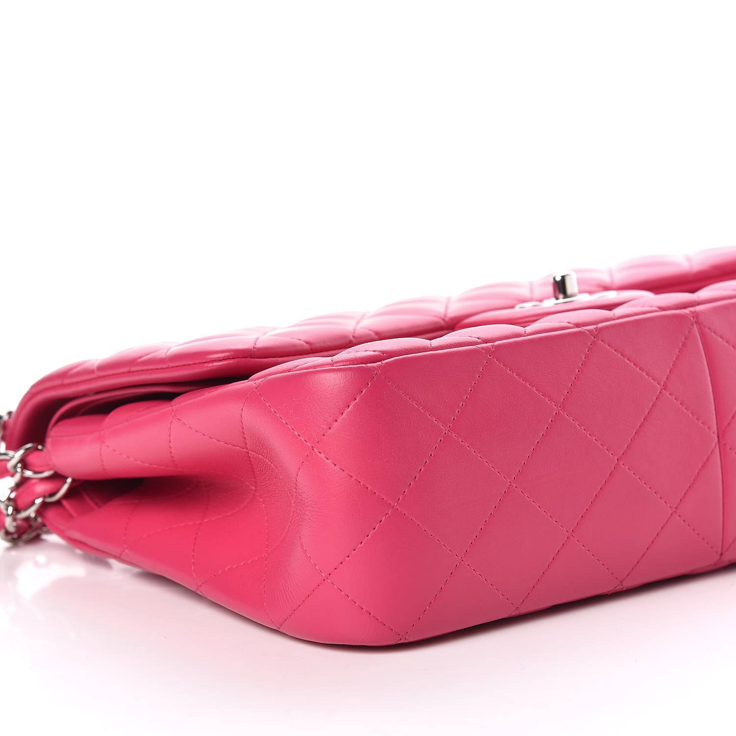 Chanel Lambskin Quilted Jumbo Double Flap Fuchsia 5 of 12