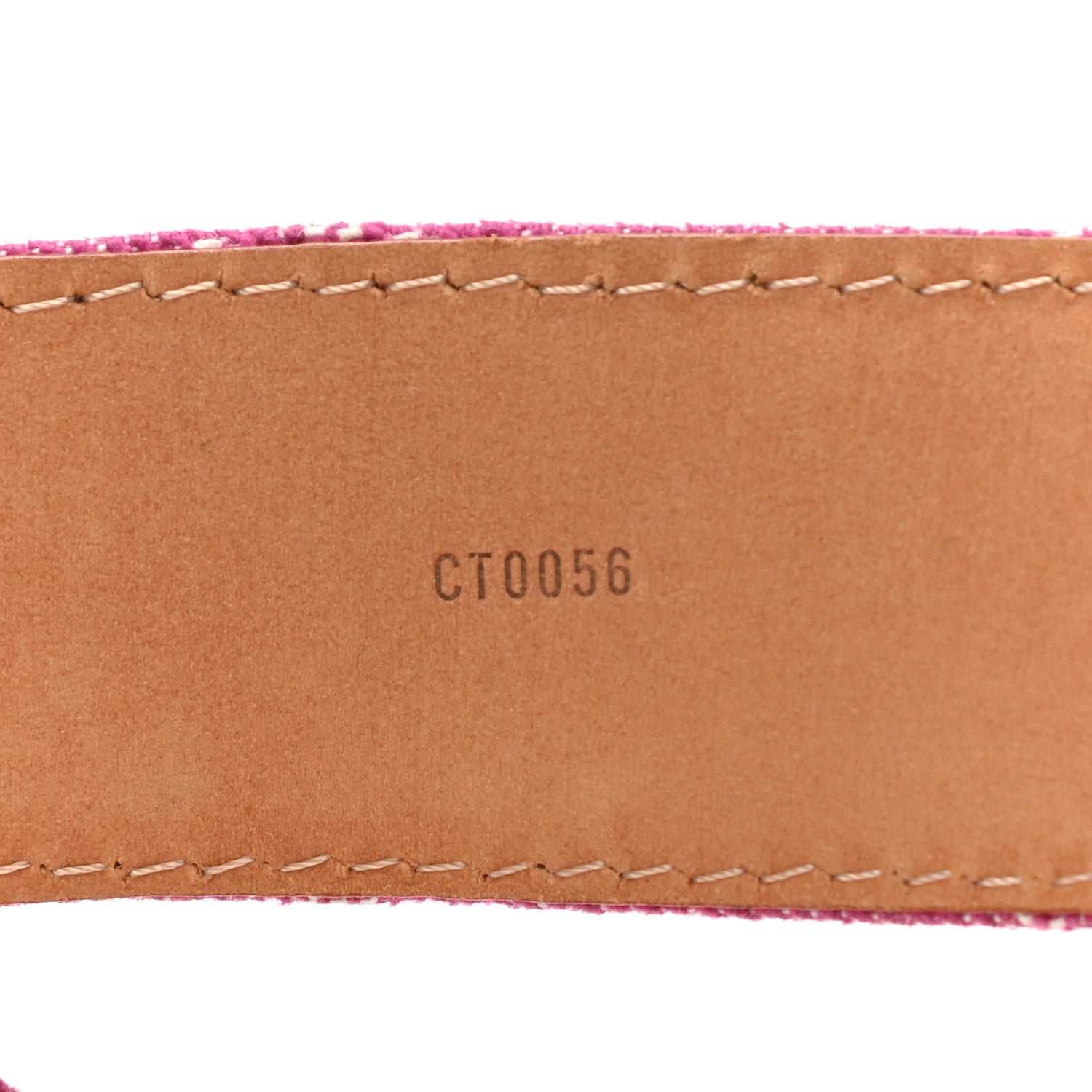 Louis Vuitton Denim Monogram Belt 80 32 Fuchsia 6 of 9