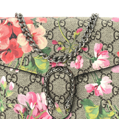Gucci GG Supreme Monogram Blooms Mini Dionysus Chain Wallet Beige Multicolor Dry Rose 6 of 8